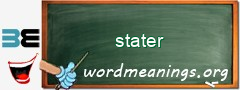 WordMeaning blackboard for stater